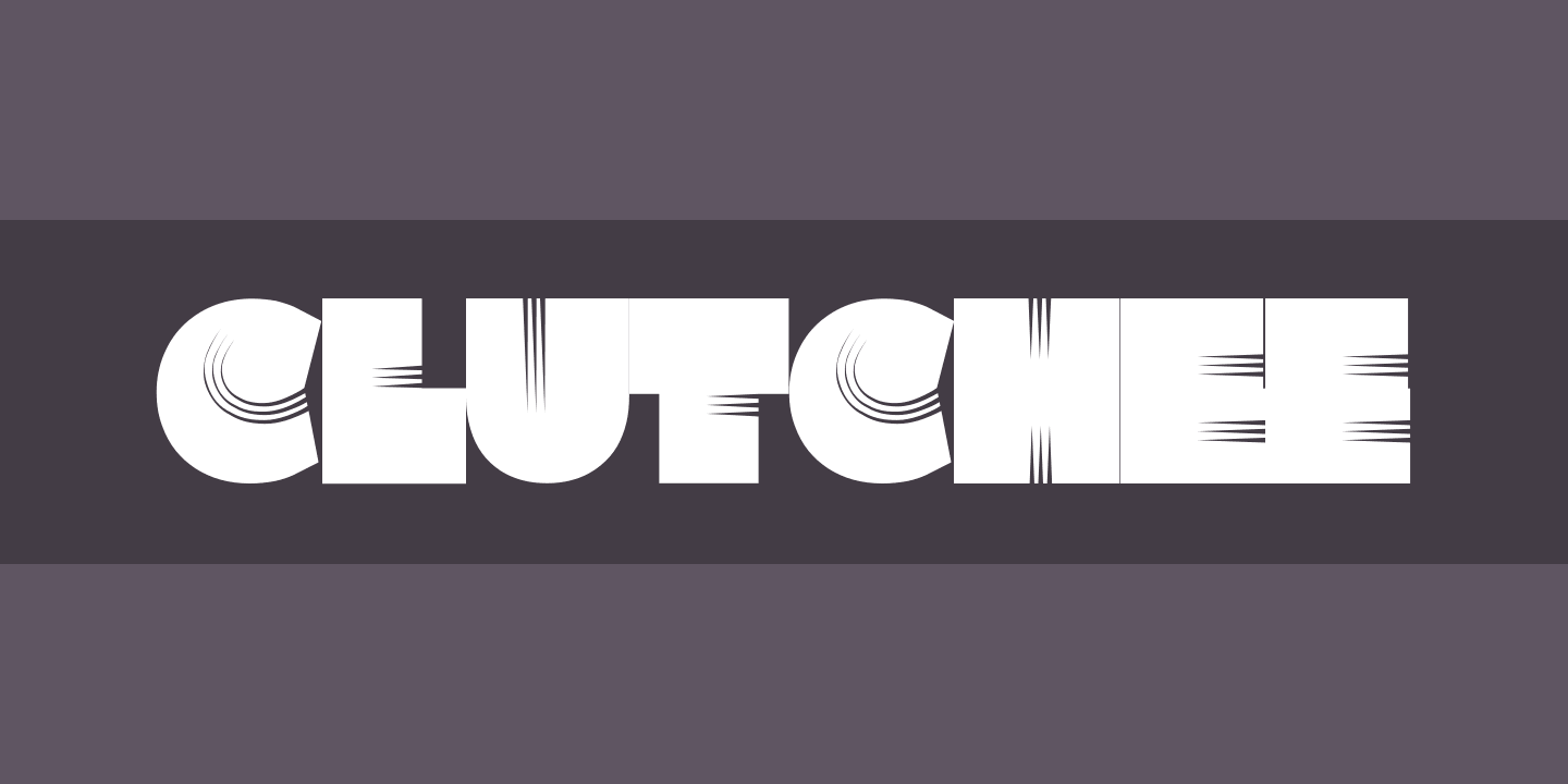 Пример шрифта Clutchee